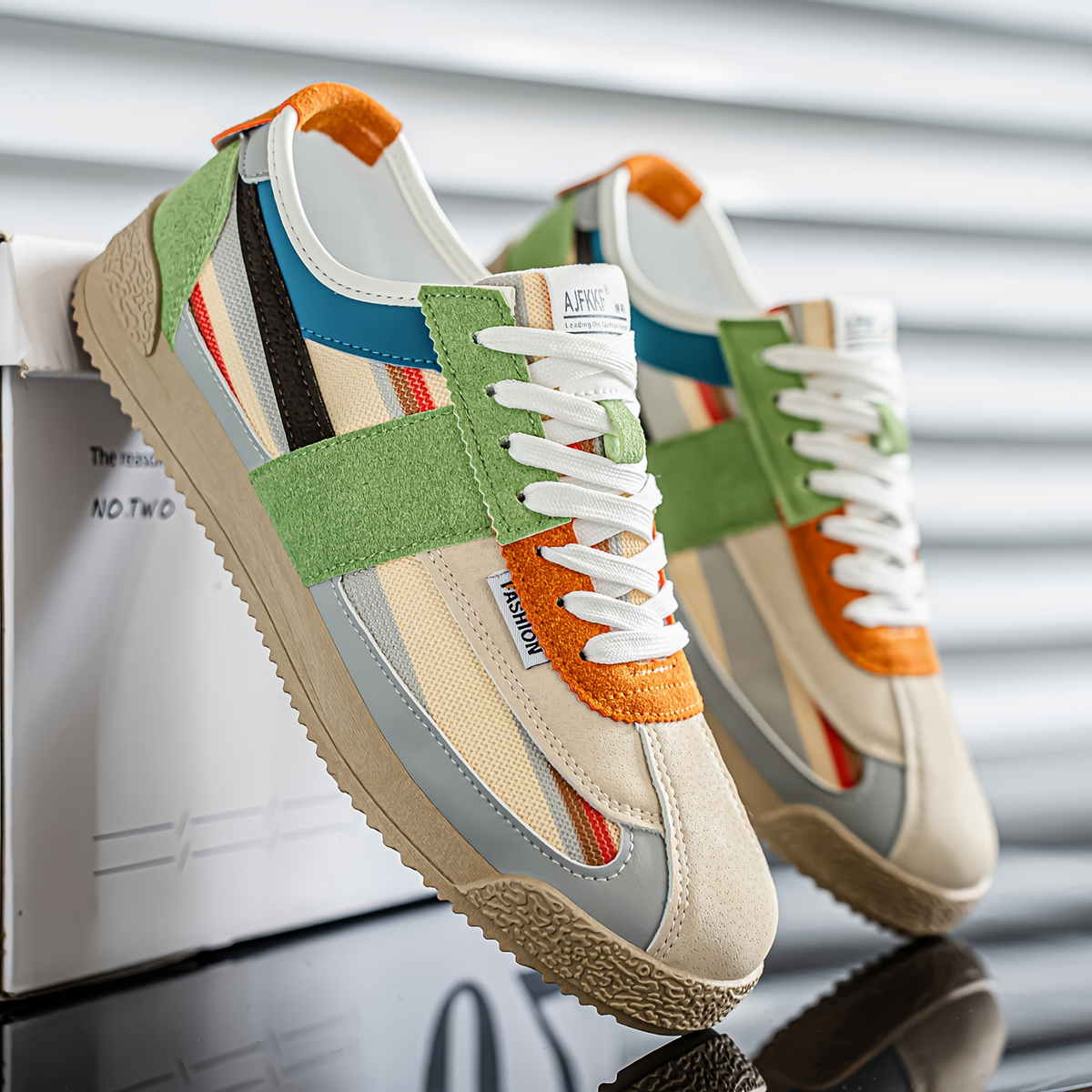 Dalston | Men Retro Suede And Mesh Trainers With Bold Multi Panel Design And Sculpted Grip Sole For Street Wear
