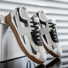 Dalston | Men Retro Suede And Mesh Trainers With Bold Multi Panel Design And Sculpted Grip Sole For Street Wear