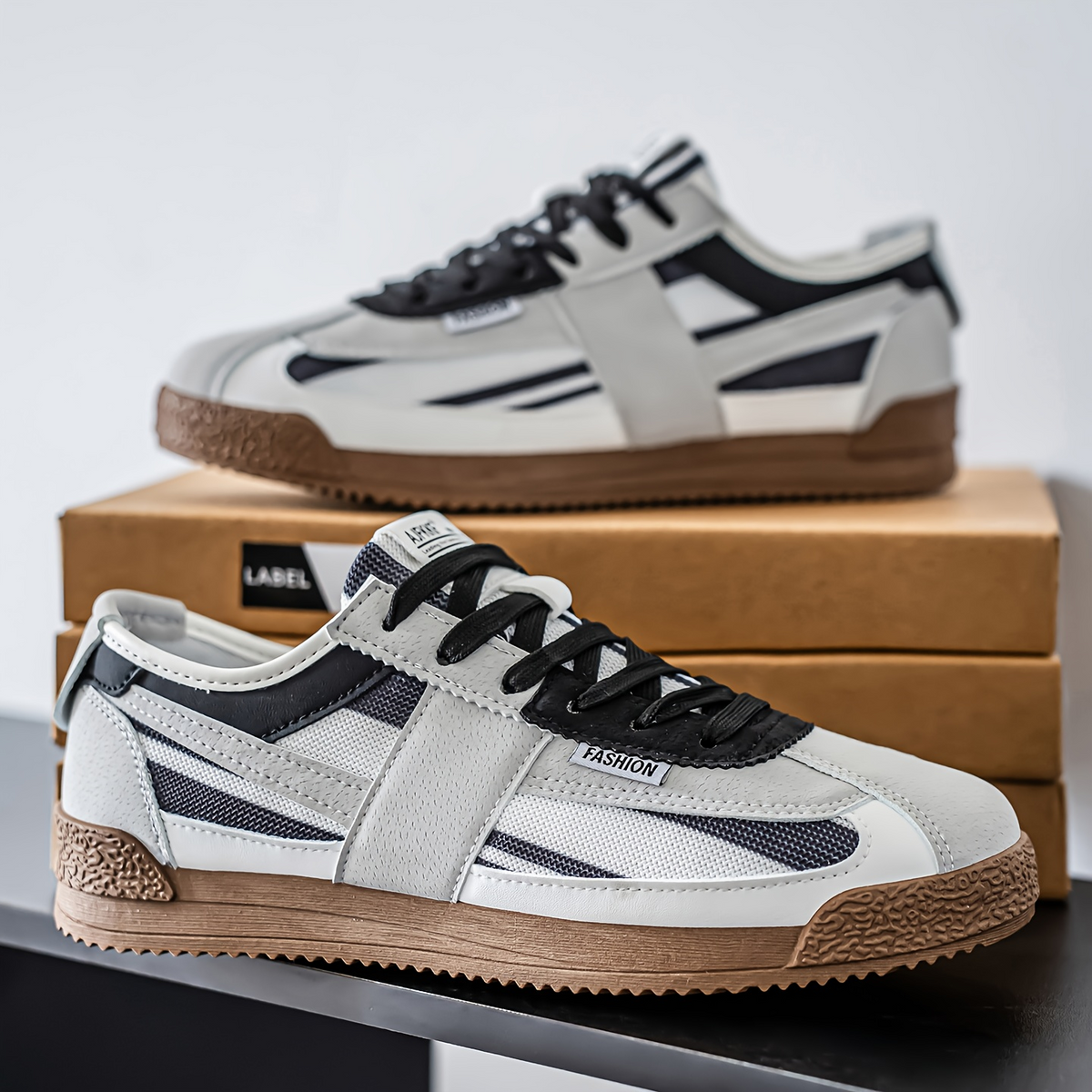 Dalston | Men Retro Suede And Mesh Trainers With Bold Multi Panel Design And Sculpted Grip Sole For Street Wear