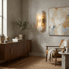 Oblong Alabaster Wall Sconce