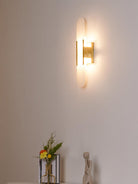 Oblong Alabaster Wall Sconce