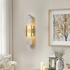 Oblong Alabaster Wall Sconce