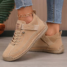 Emiline | Women Leather Support Sneakers With Slow Rebound EVA Sole For Standing Working Or Long Days