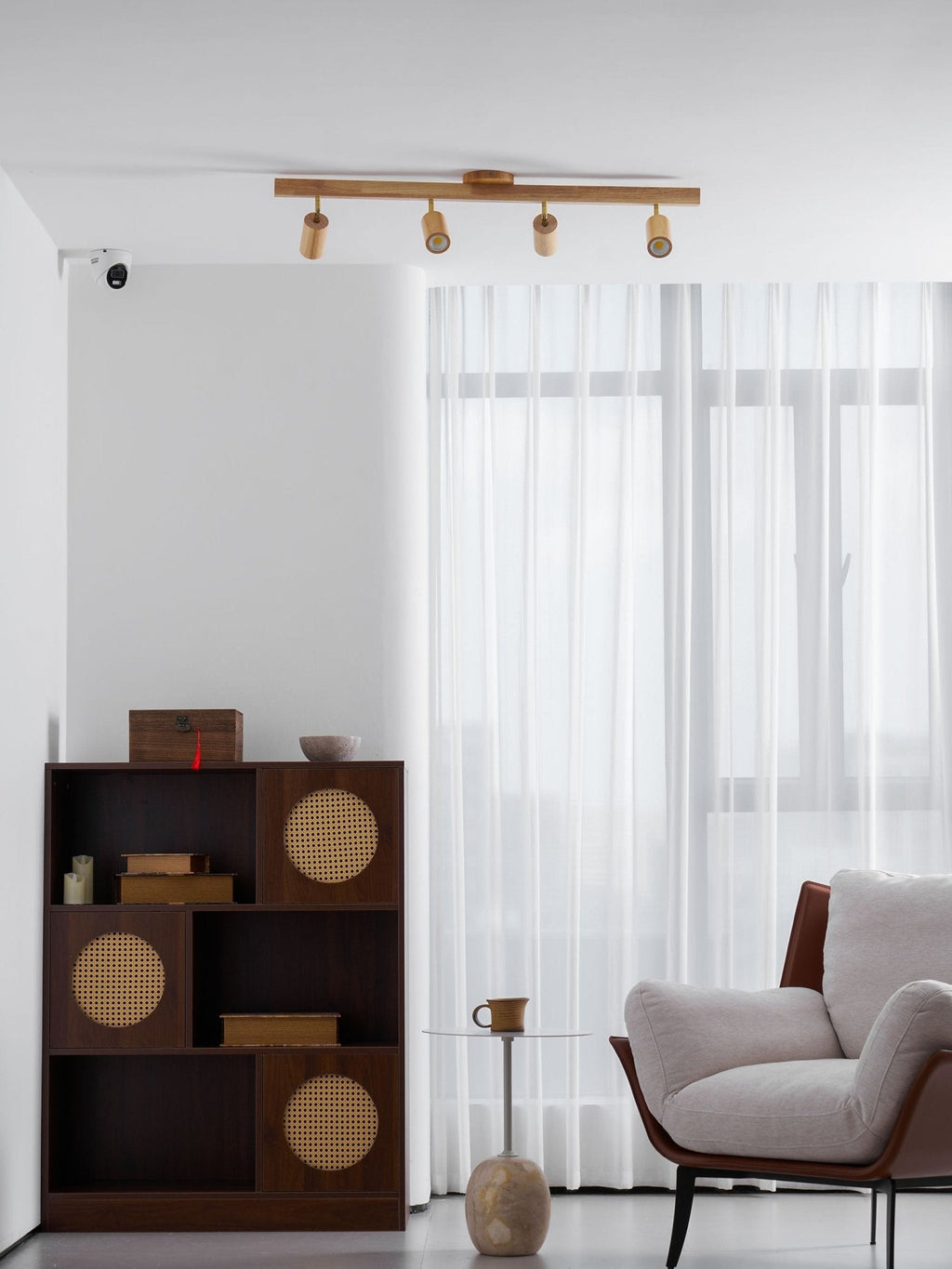 Natural Wood Beam Spotlight Light