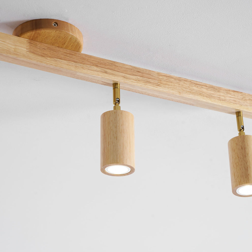 Natural Wood Beam Spotlight Light