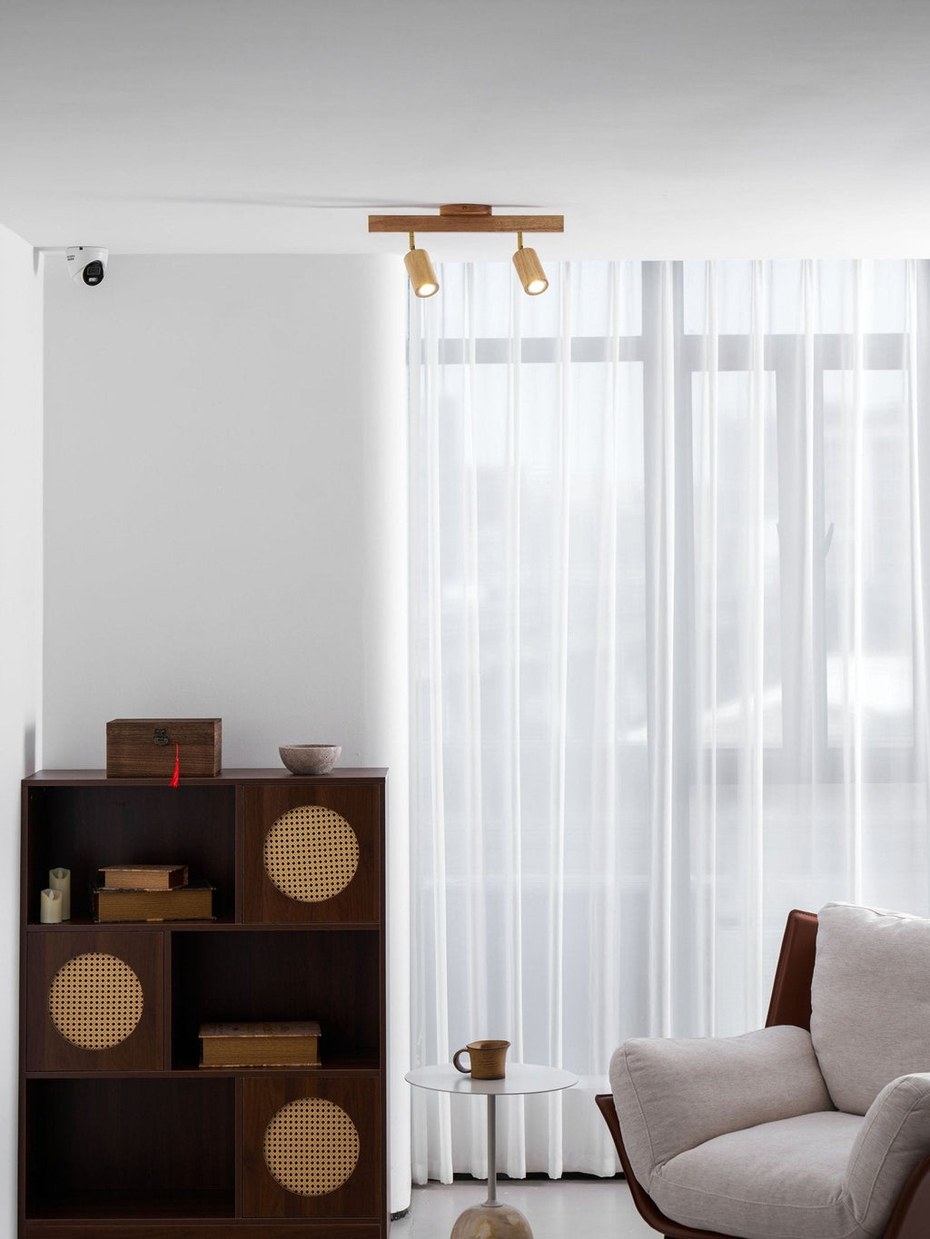 Natural Wood Beam Spotlight Light