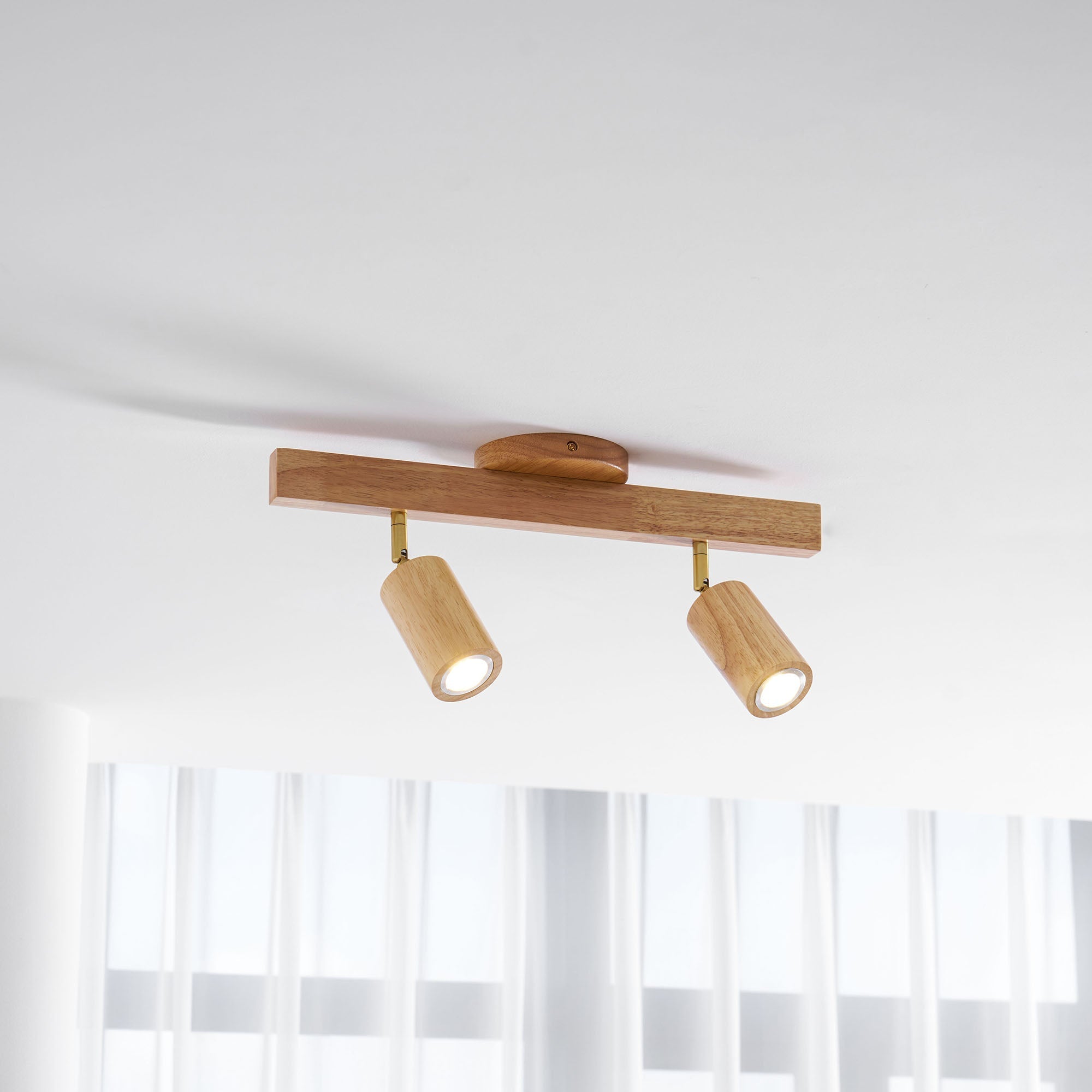 Natural Wood Beam Spotlight Light