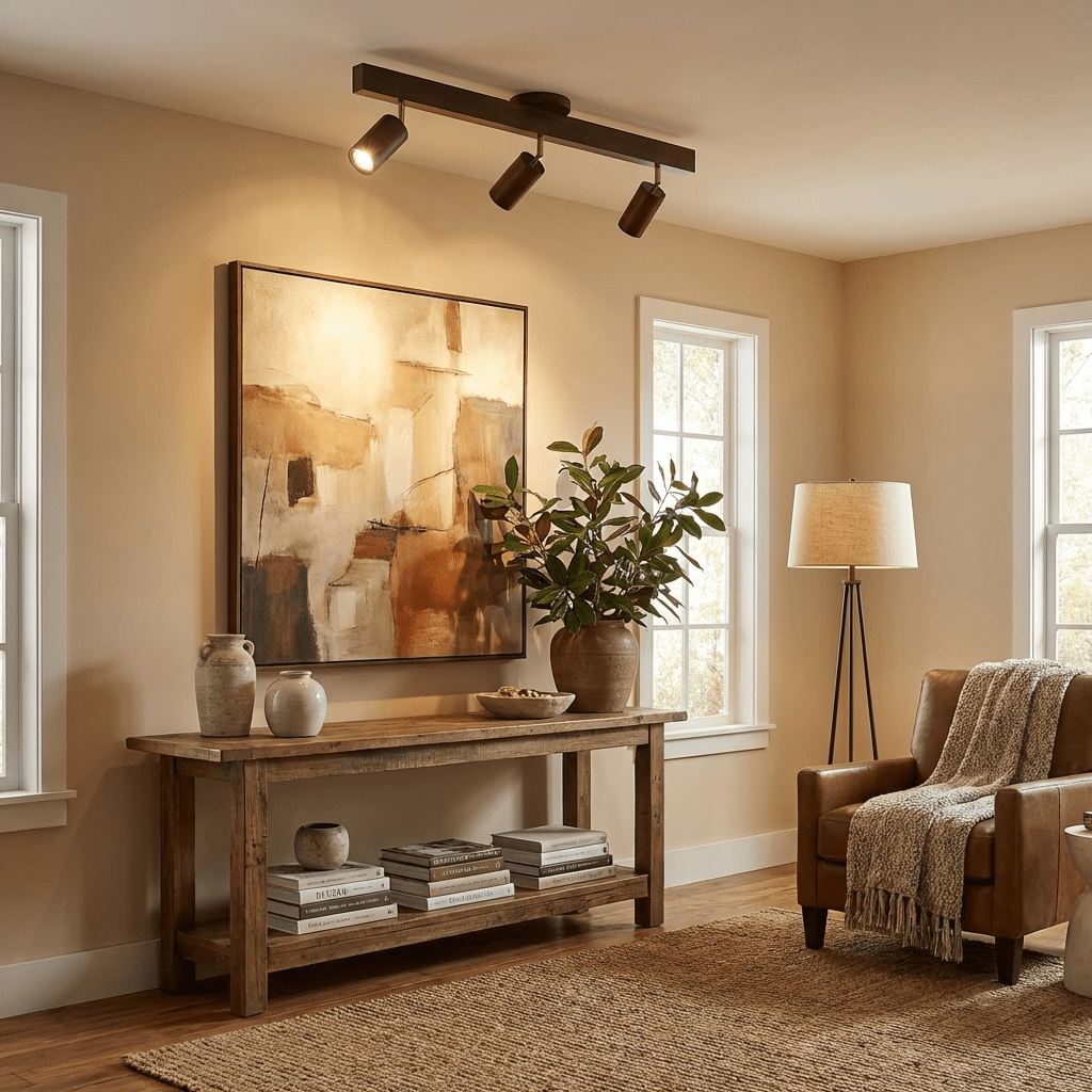 Natural Wood Beam Spotlight Light