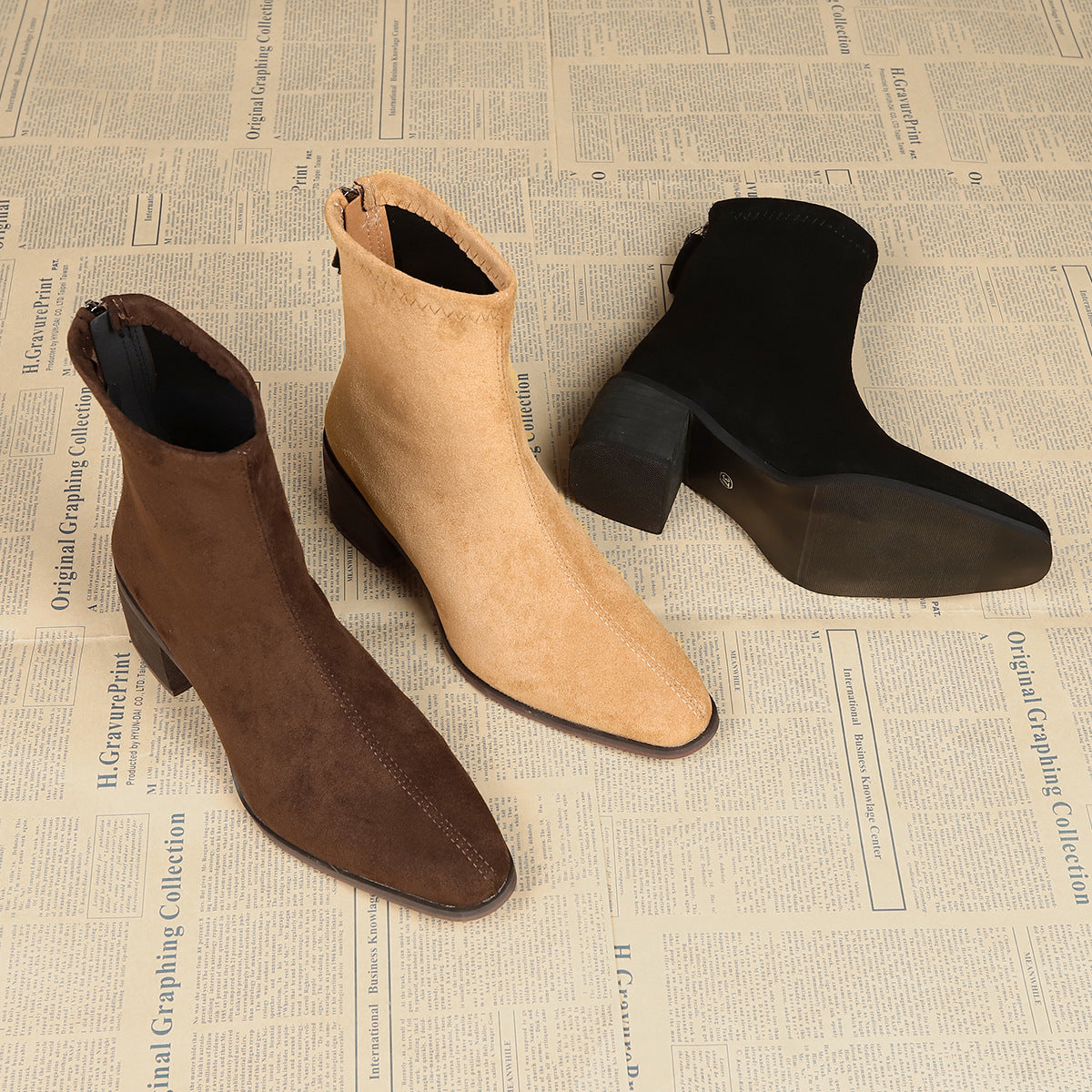 Vynce | Women Side Zip Heeled Boots
