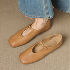 Kleva Genuine Leather Mary Jane Flats