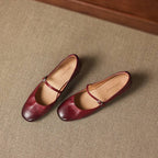 Seren Genuine Leather Flats