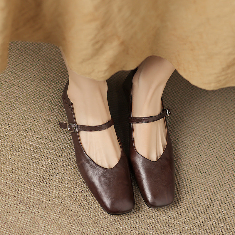 Ayra Genuine Leather Flats