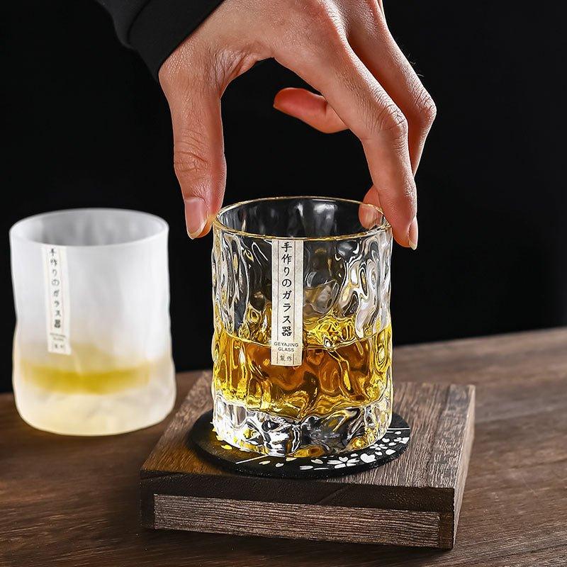 EdoGlacier – Handcrafted Edo Kiriko Whisky Glass in Luxurious Wooden Box