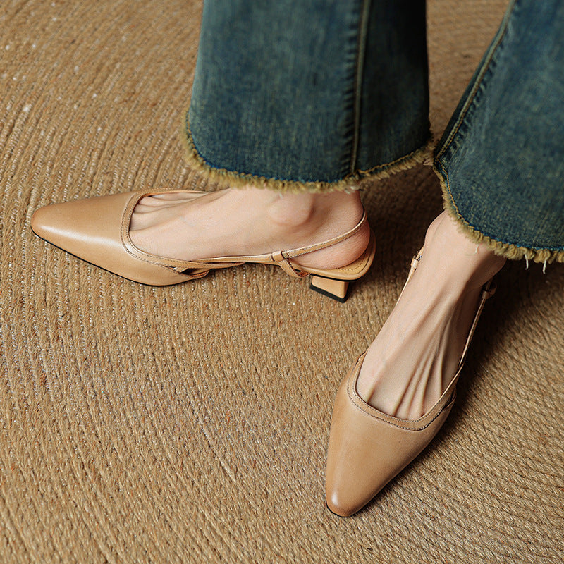 Tessia Genuine Leather Heels