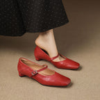 Ayra Genuine Leather Flats