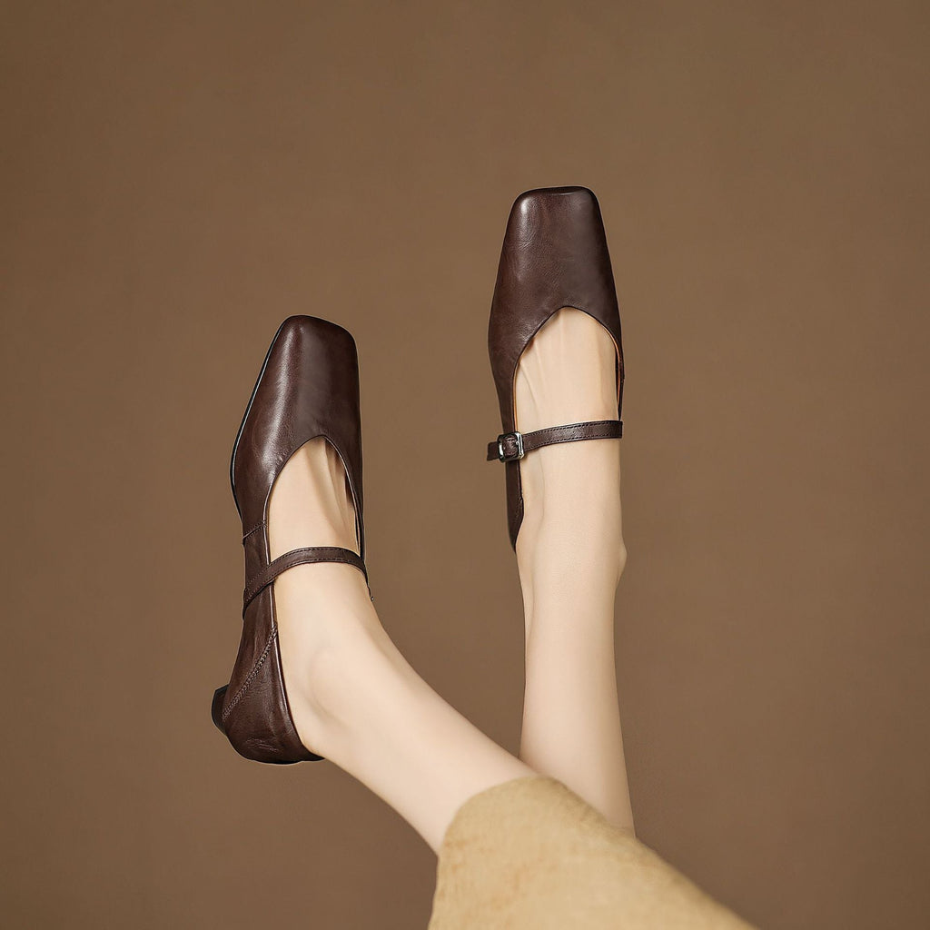 Ayra Genuine Leather Flats