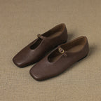 Kleva Genuine Leather Mary Jane Flats