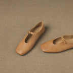 Kleva Genuine Leather Mary Jane Flats