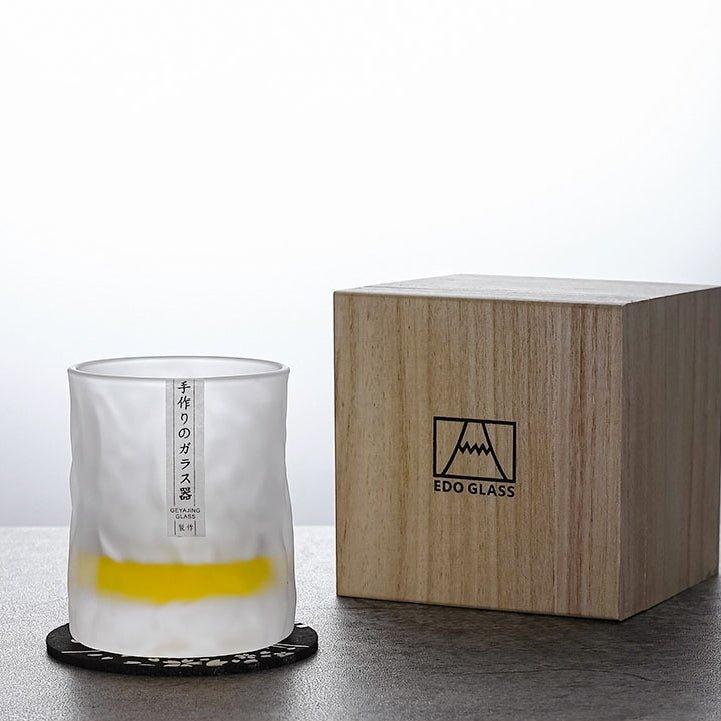 EdoGlacier – Handcrafted Edo Kiriko Whisky Glass in Luxurious Wooden Box