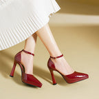Evette Leather Heels