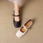 Freya Genuine Leather Mary Jane Flats