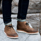 Waylon | Men Chukka Boots With Sturdy Welt Shock Absorbing Sole Cushioned Footbed And Hand Stitched Detailing