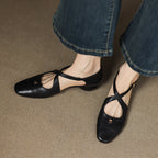 Elene Genuine Leather Mary-Jane Flats