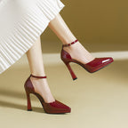 Evette Leather Heels