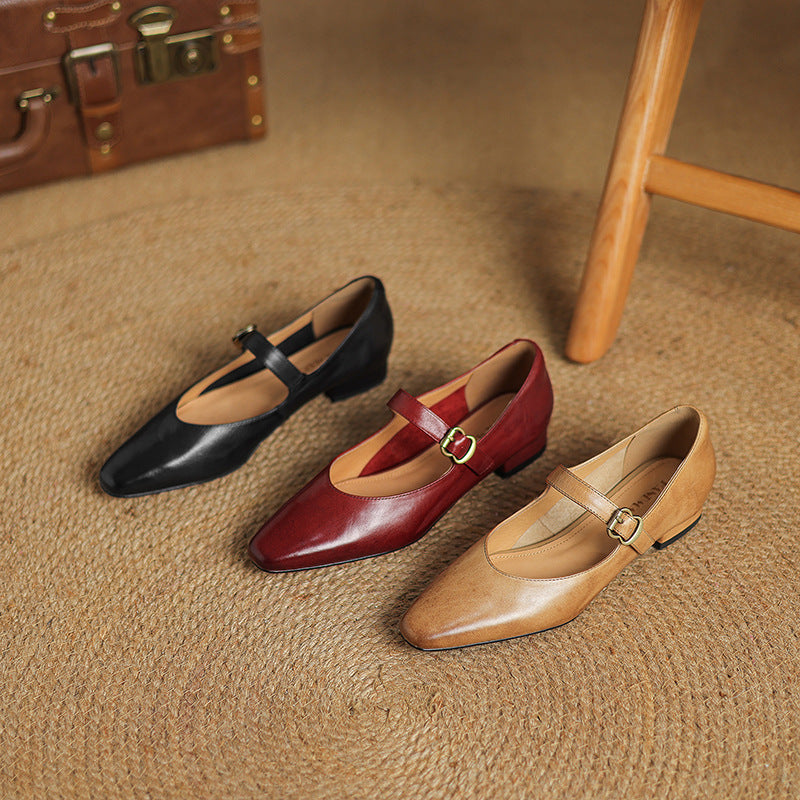 Maira Genuine Leather Heels