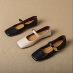 Freya Genuine Leather Mary Jane Flats