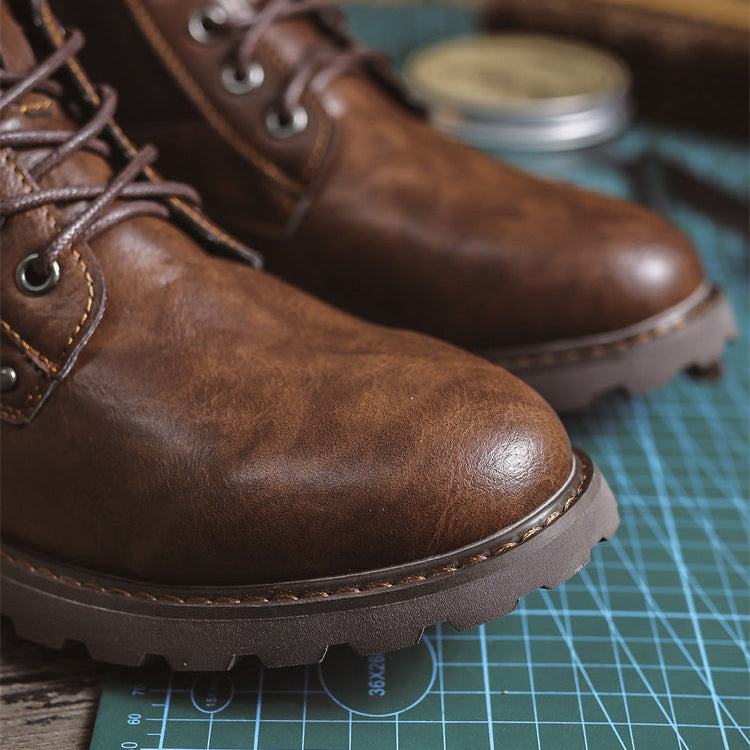 Ashcroft | Men Leather Work Boots With Reinforced Panels