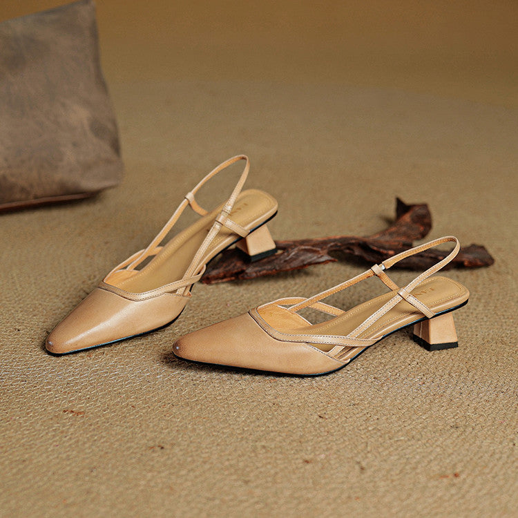 Tessia Genuine Leather Heels