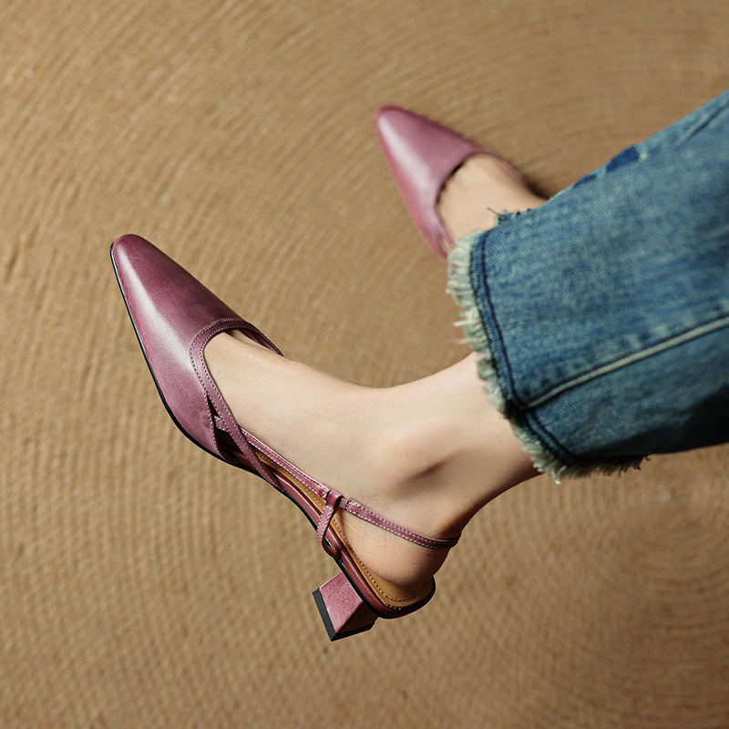 Tessia Genuine Leather Heels