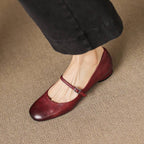 Seren Genuine Leather Flats