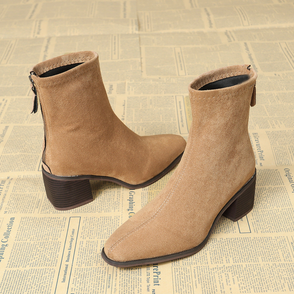 Vynce | Women Side Zip Heeled Boots