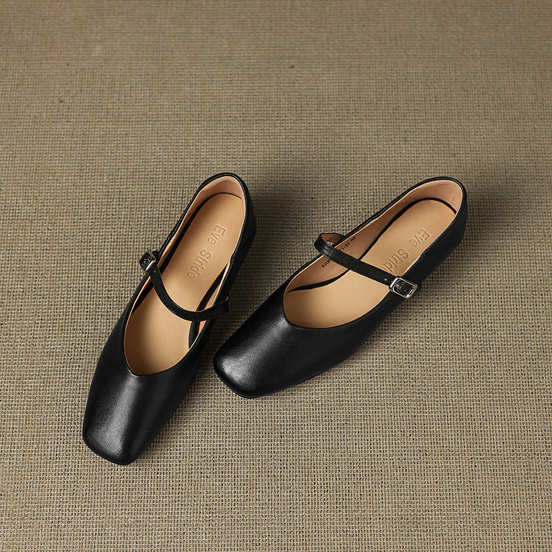 Ayra Genuine Leather Flats
