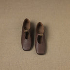 Kleva Genuine Leather Mary Jane Flats
