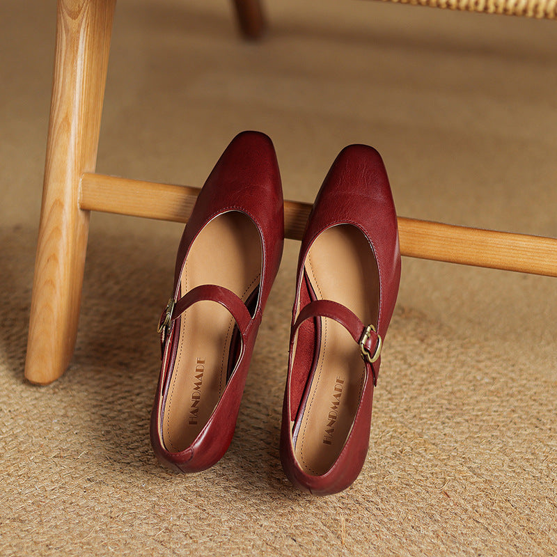 Maira Genuine Leather Heels