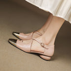 Elene Genuine Leather Mary-Jane Flats