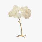 Ostrich Feather Brass Floor Lamp