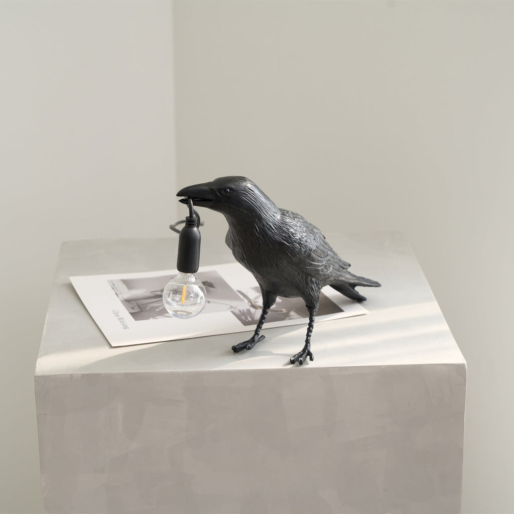 Raven Resin Table Lamp