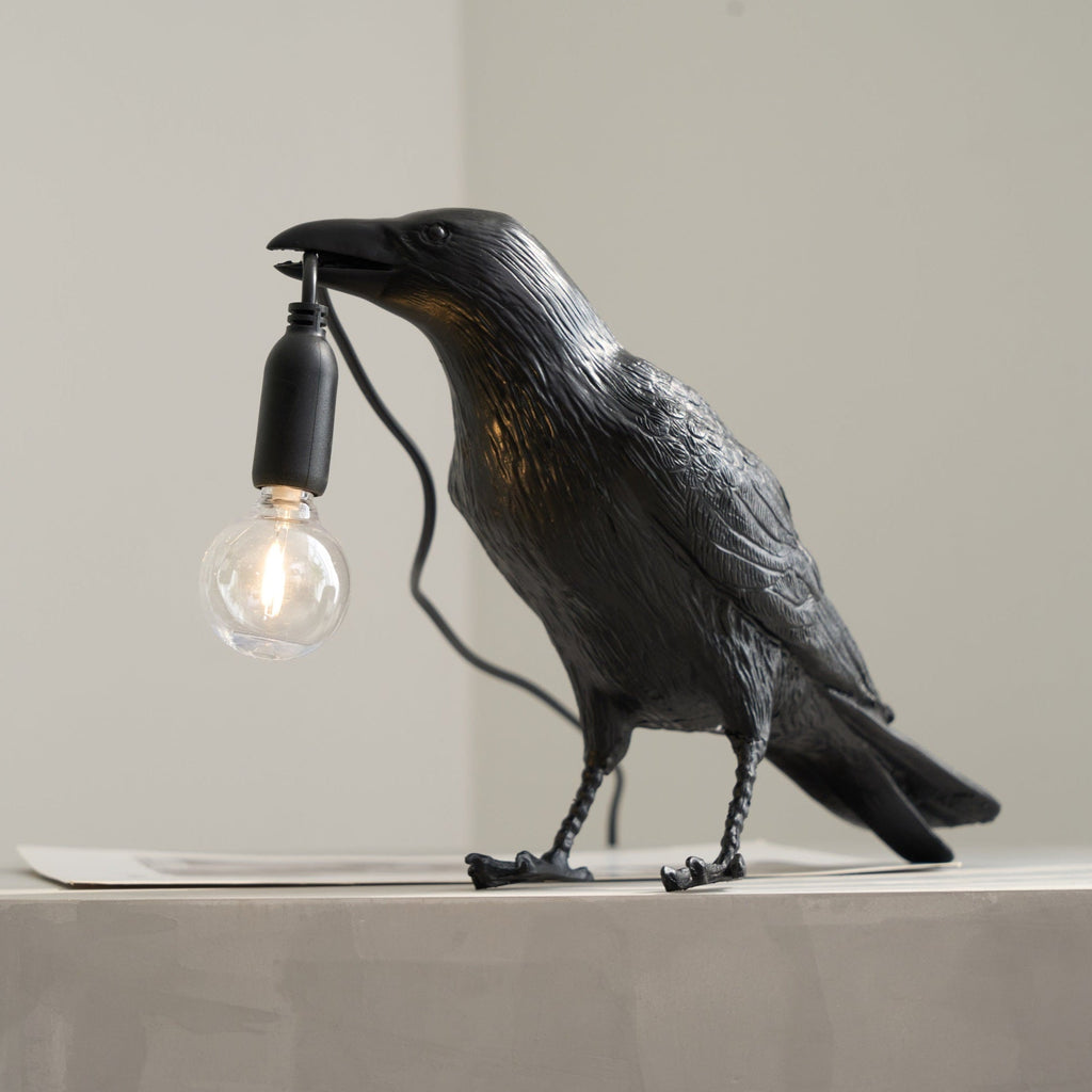 Raven Resin Table Lamp