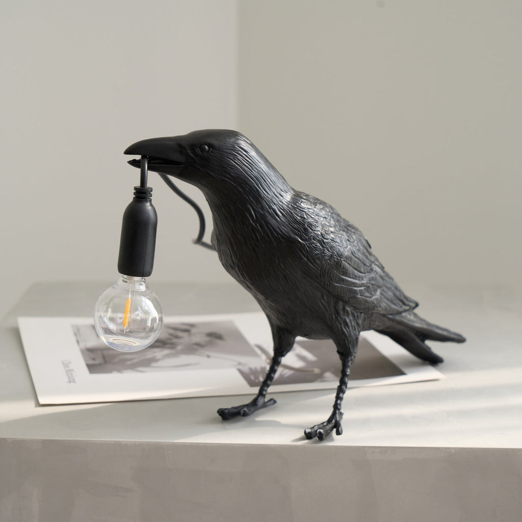 Raven Resin Table Lamp