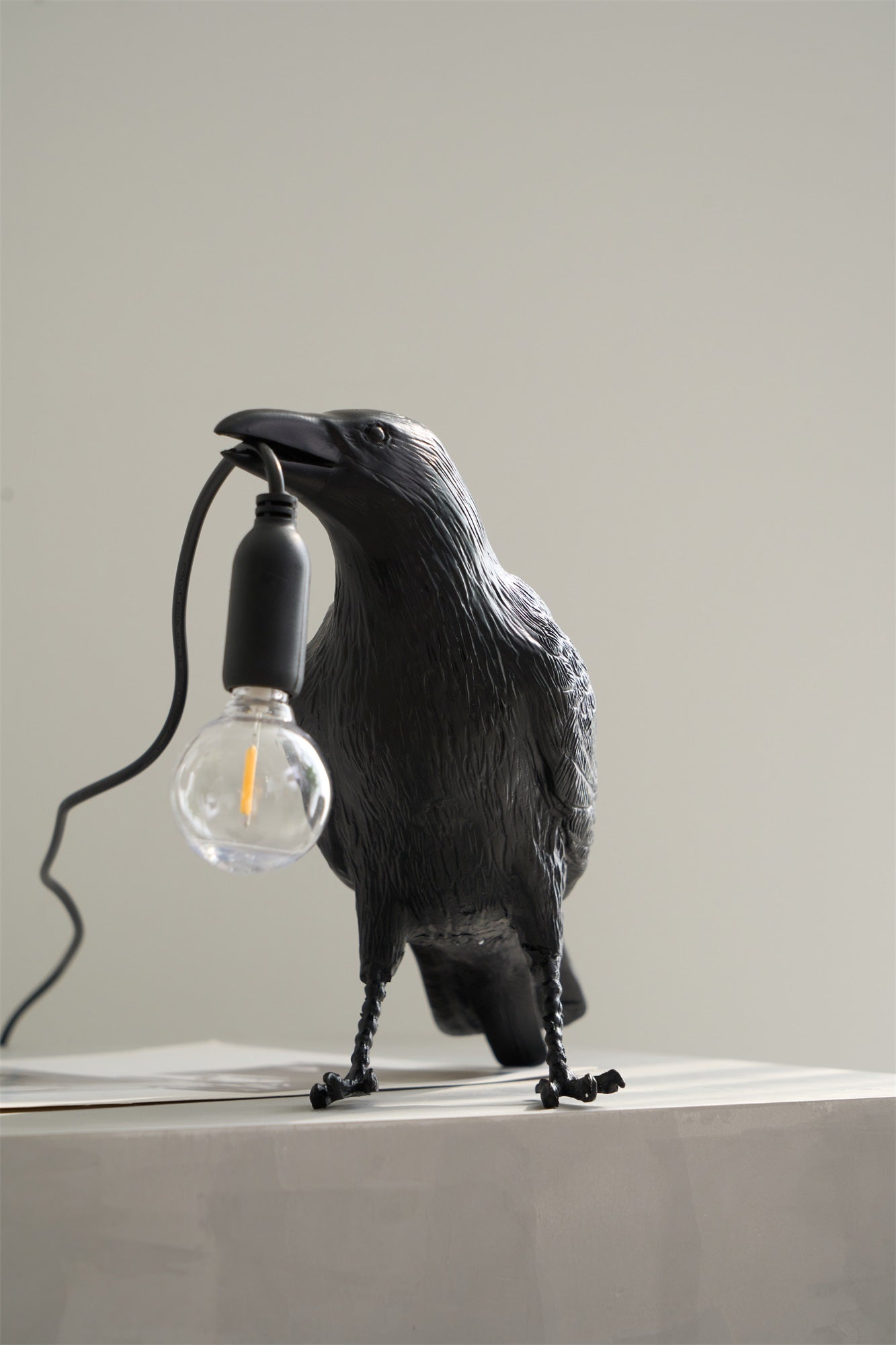 Raven Resin Table Lamp