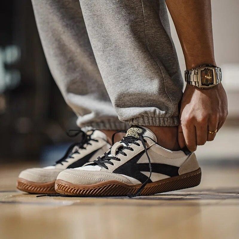 Percival | Men Retro Eighties Trainers With EVA Midsole Rubber Edge And Padded Heel For Everyday Wear