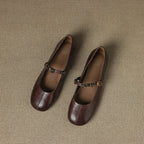 Rosie Genuine Leather Mary Jane Ballet Flats