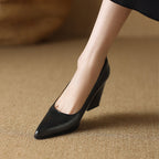Verona | Women Pointed Toe Pumps With Block Heel