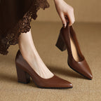 Verona | Women Pointed Toe Pumps With Block Heel
