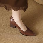 Verona | Women Pointed Toe Pumps With Block Heel
