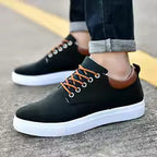 Men's Canvas & Leather Orthopedic Sneakers | Savoni